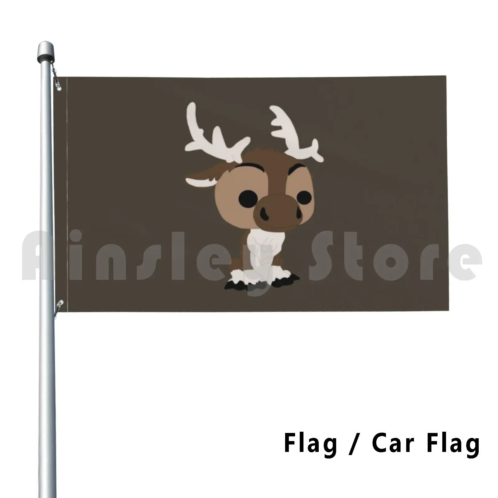 Adorable Reindeer Flag Car Flag Printing Custom Reindeer Animal Ungulate Mammal Christmas Holiday Inspired By