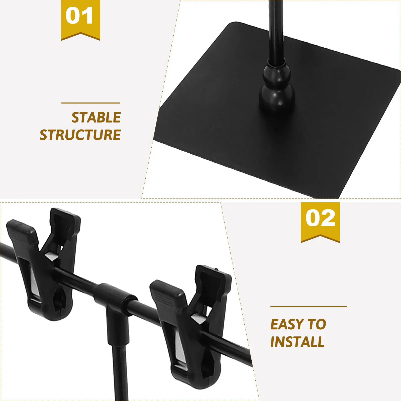 Suporte de Pôster em Forma de T, Montagem Rápida, Suporte Ajustável para Banner, Ideal para Lojas, Escritórios e Residências, Área de Visualização Ampla para Exibição de Pôsteres