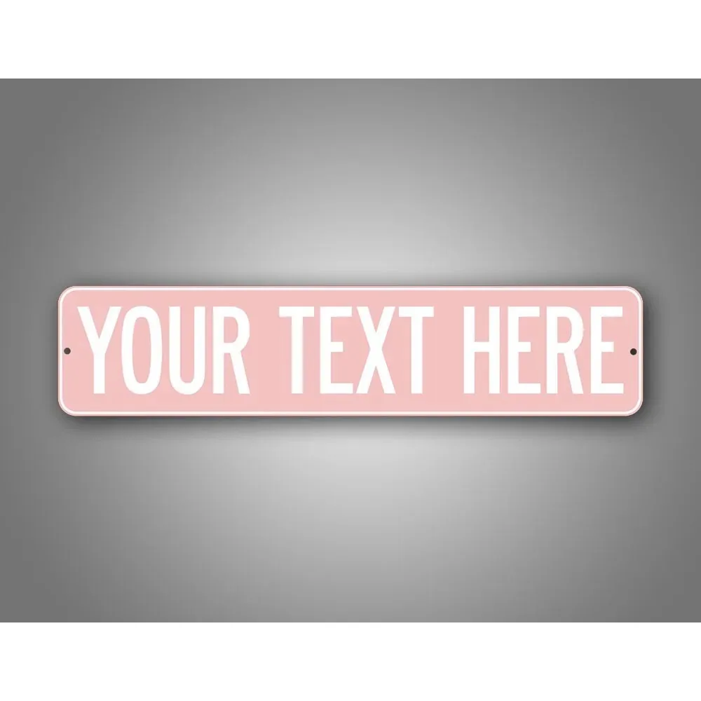 CIFbuy Customizable Personalized Baby Pink Novelty Wall Sign,Custom Text Nursery Kids Room Home Wall Decor