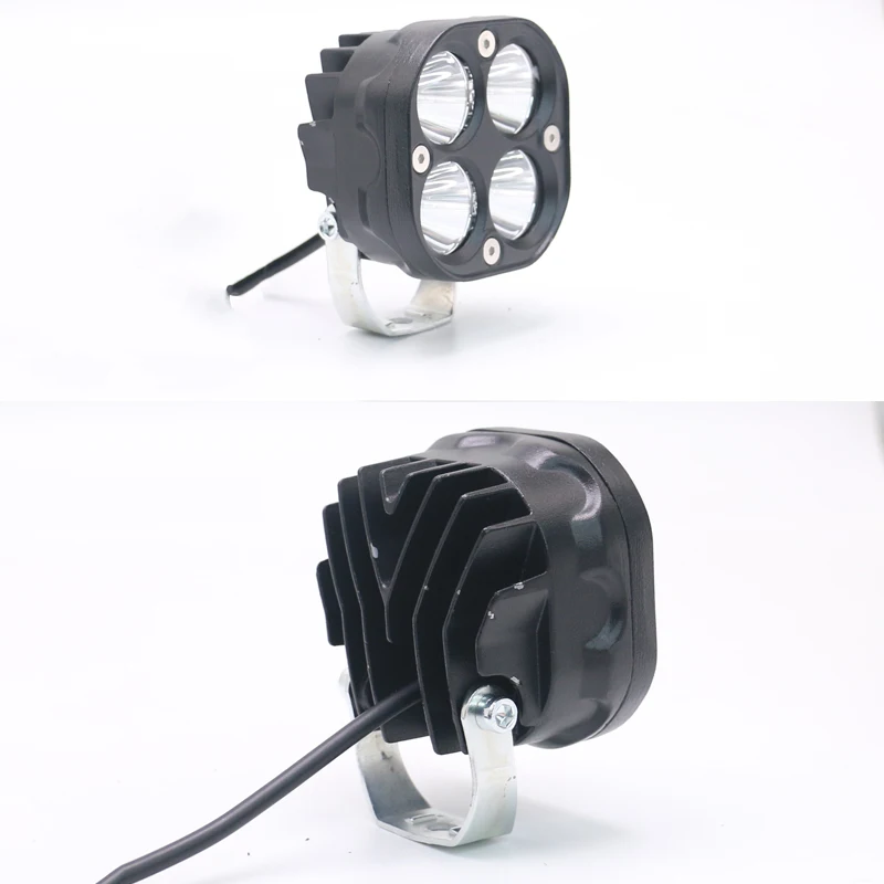 Motorcycle LED Spotlight Dual Color Hi/Low Beam Fog Lamps For Car Trucks SUV UTV 12V 24V Car Lens Headlight Driving Light image 5
