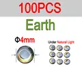 Tierra de 4 mm, 100 unidades