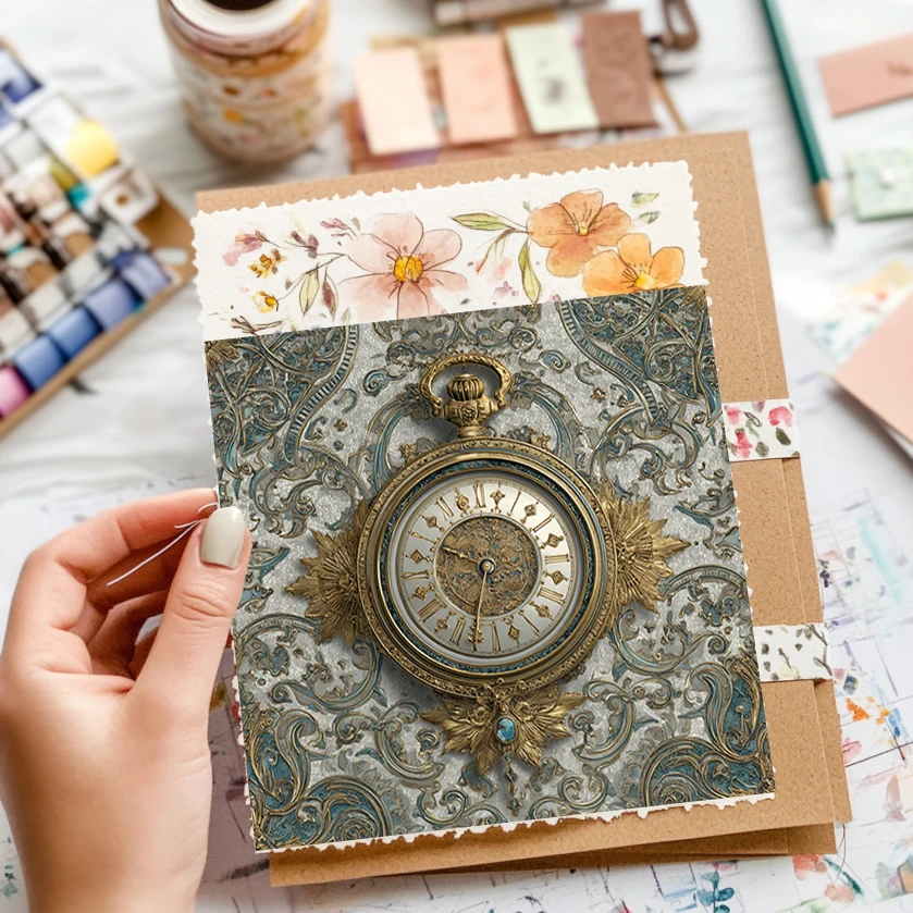 Paquete de 36 hojas de papel para álbum de recortes de 6 "x 6": impresiones botánicas de acuarela para álbumes de recortes, origami, diario basura y tarjetas DIY.