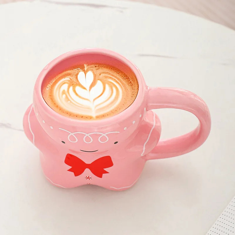 Christmas Cartoon Gingerbread Man Mug Ins Style High Value Breakfast Coffee Milk Cup