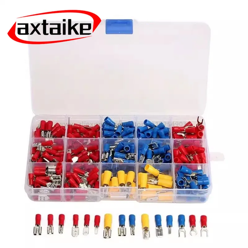 280pcs Wire Connector Kit Male Female Insulated Terminals Cold Crimp Terminals Assorted Crimp Terminals Spade Butt Connector Ki