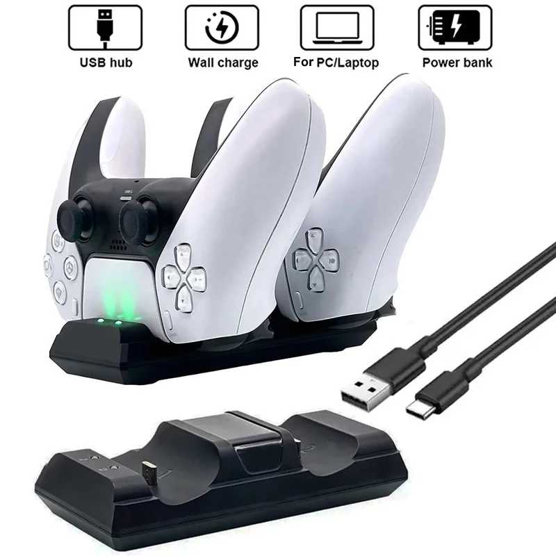 High Speed Charger For PS5 Controller Dual Charging Dock Station for Playstation 5 Wireless Gamepad Game Accessories