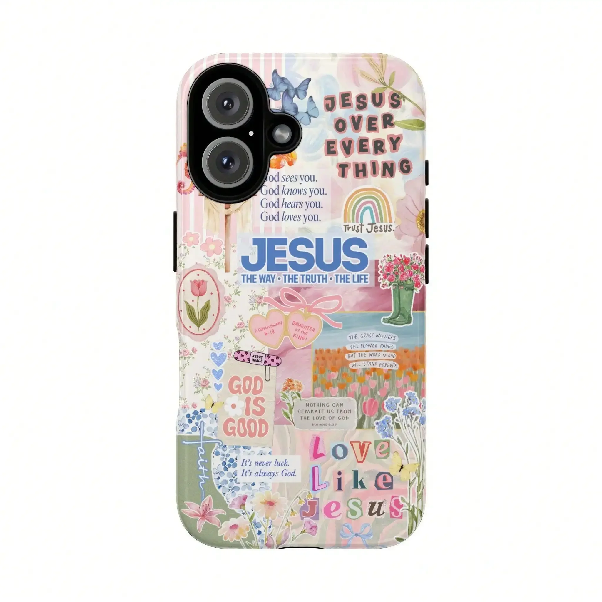 Christian Bible Verse Collage Phone Case Soho Aesthetic Religious Gift Phone Case For Samsung S24 Ultra And 17, 16, 15, 14, 13, 12, 11 Pro Max, X, XR, XS Max, 8, And 7 Plus,Screen Protector,, Prote Compatible With Samsung Galaxy S25