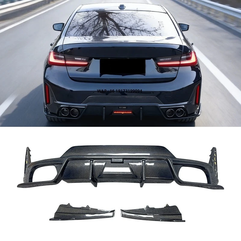 

SW Carbon Fiber Rear Diffuser for 3 Series G20 G28 2023 Upgrade Carbon Fiber Rear Bumper With Light Car Auto Parts