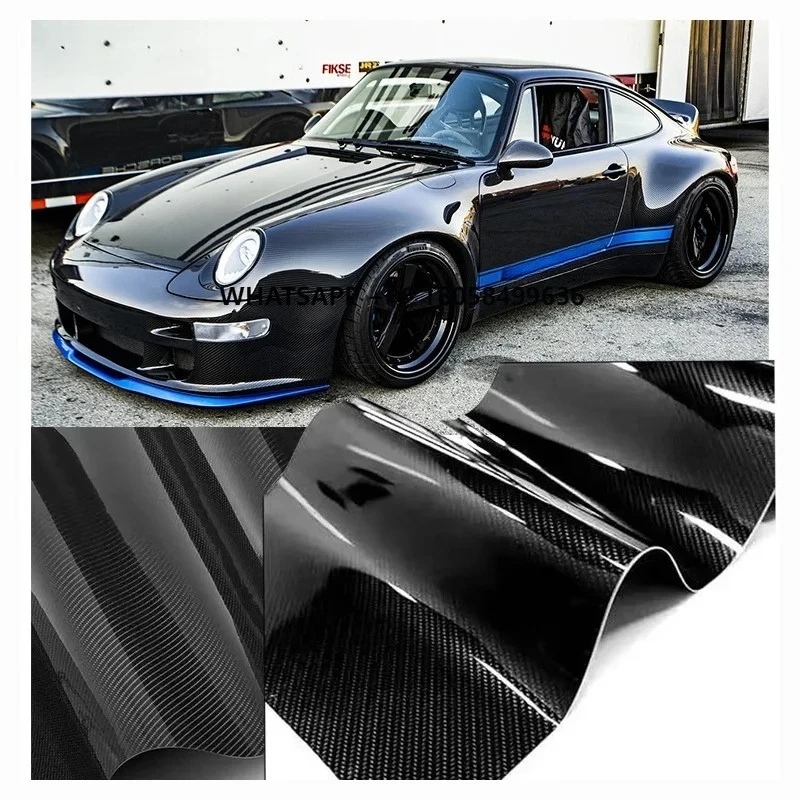 

УФ-защита от царапин, углеродное волокно, ТПУ, черная полипропиленовая пленка для автомобиля, самовосстанавливающаяся защитная пленка, дополняет уникальную текстурированную визуальную пленку