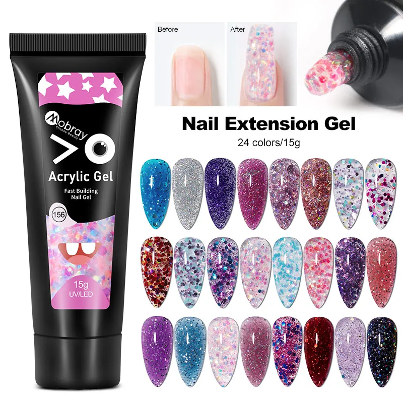 Poly Nail Gel 15g Acrylic Gel Soak Off Nail Art Gel Varnish Nail Polish Extension nail supplies for professionals