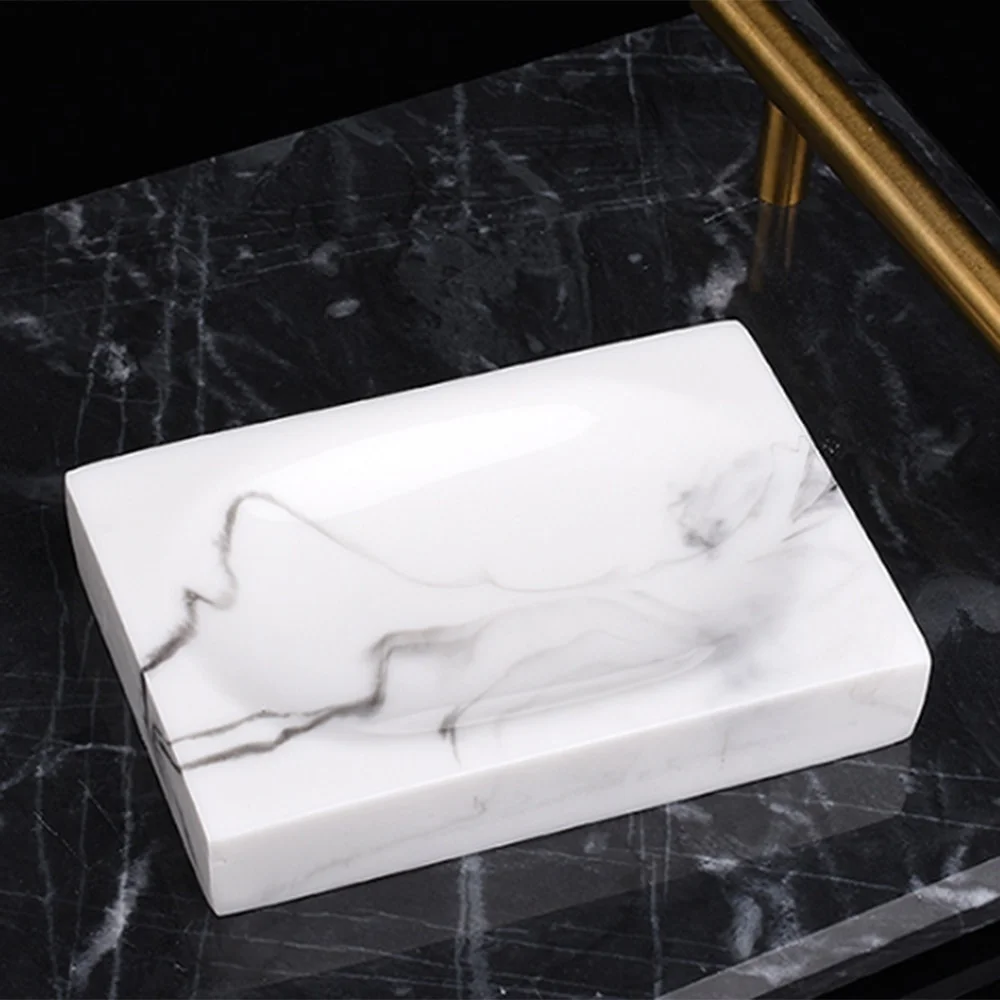 Resin Imitation Marble Bathroom Accessory Set Mouthwash Cup Soap Toothbrush Holder Shampoo Bottle Household Wash Set