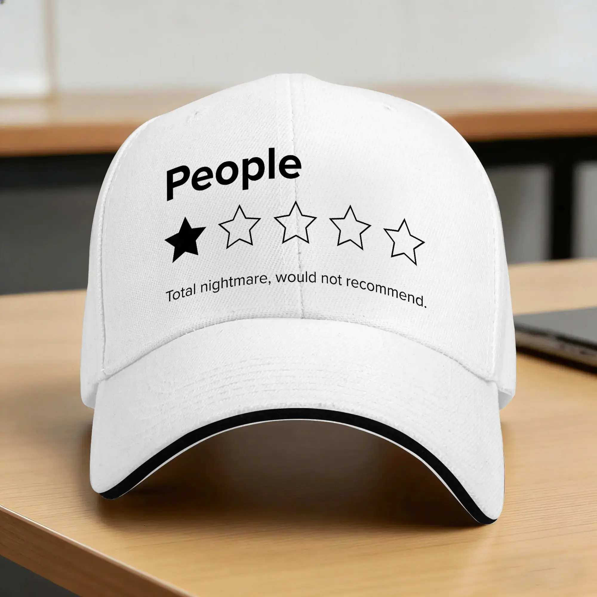 People One Star Total Nightmare Would Not Recommend Baseball Cap  Vintage Trucker Hat Spring Couple Women Outdoor Baseball Caps