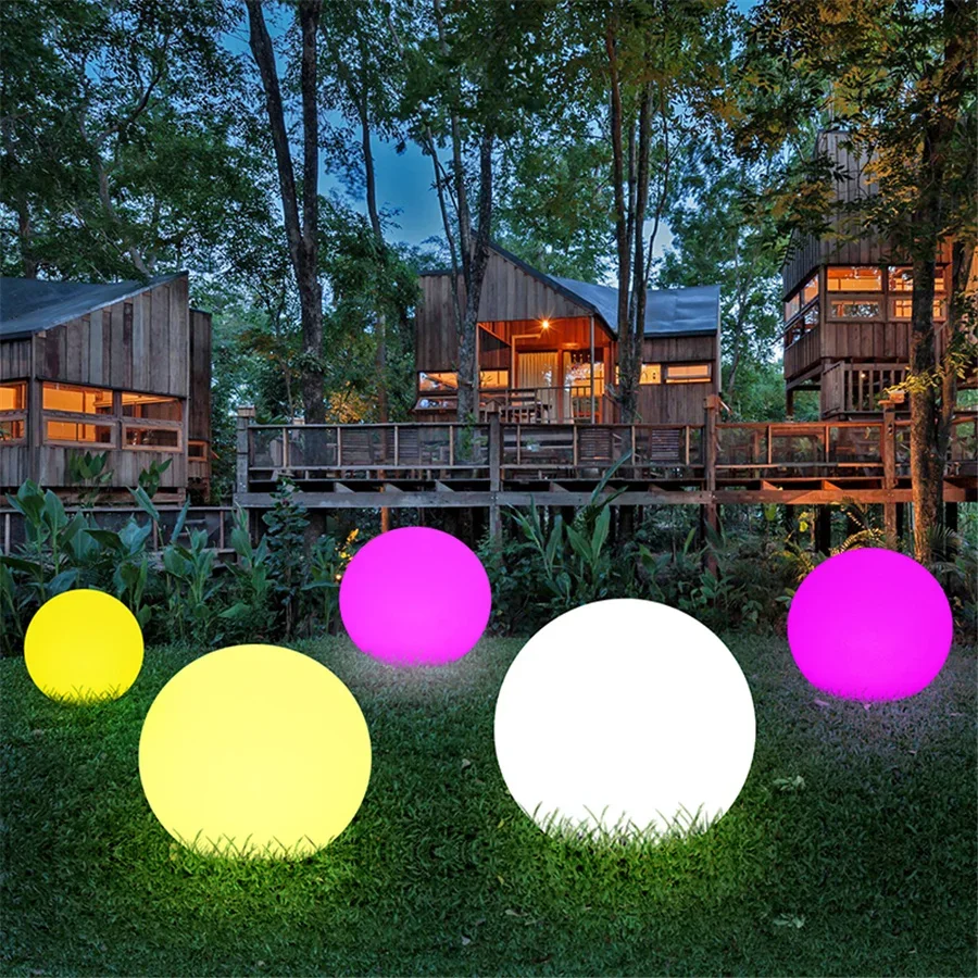 1PCS Led Garden Ball Light 16 Colors Remote Night Lights Battery Powered Christmas Party Outdoor Landscape Lawn Lamps Decoration