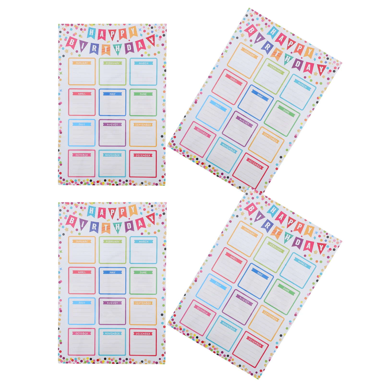 4 قطعة ملصق مخطط عيد الميلاد الفصول الدراسية الملونة القابلة للكتابة عيد ميلاد التقويم لوحة الإعلانات عرض اللوازم التعليمية #6