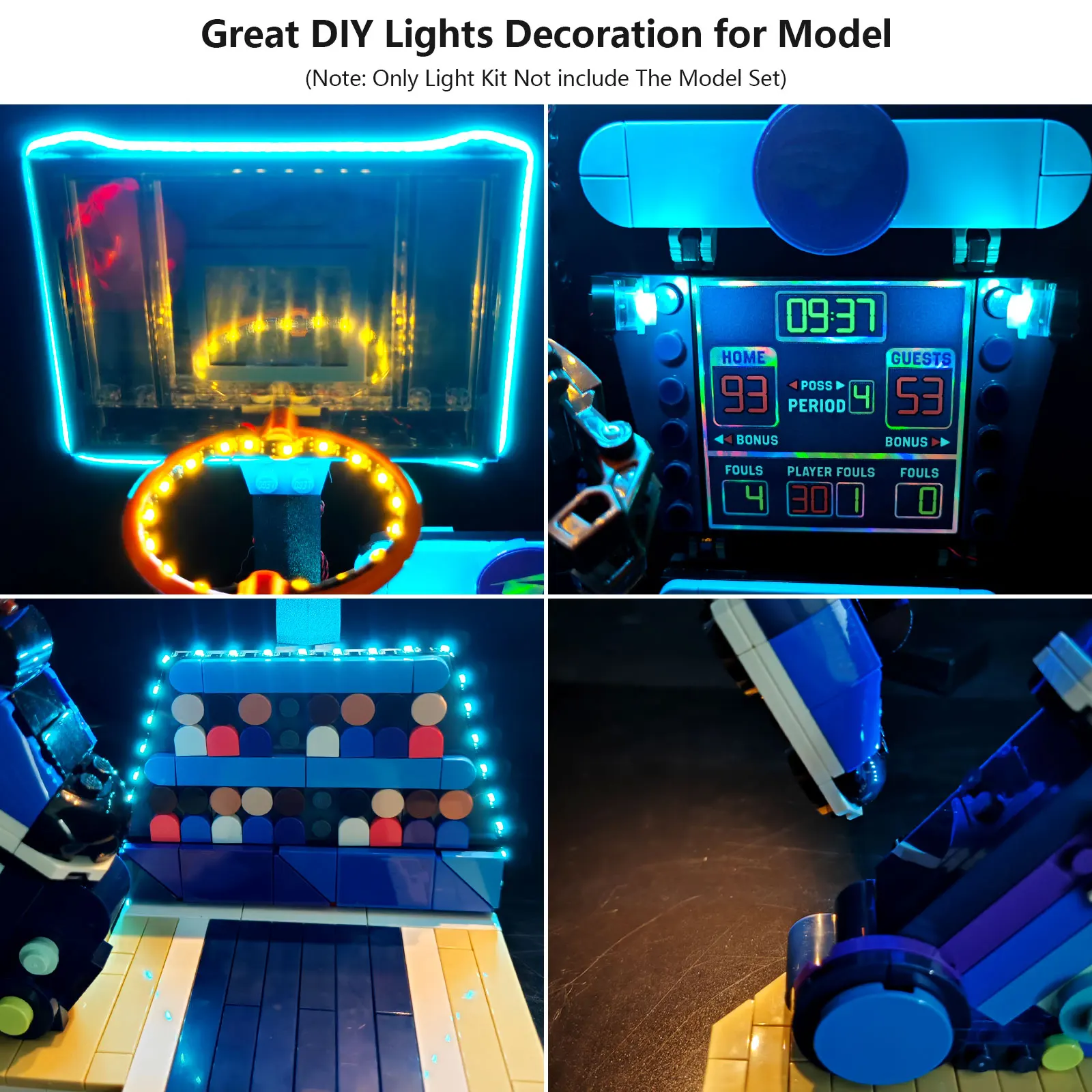 LYBMTWF LED Lighting Kit Compatible with Lego 43010 Slam Dunk Model (NOT Include The Model Bricks)