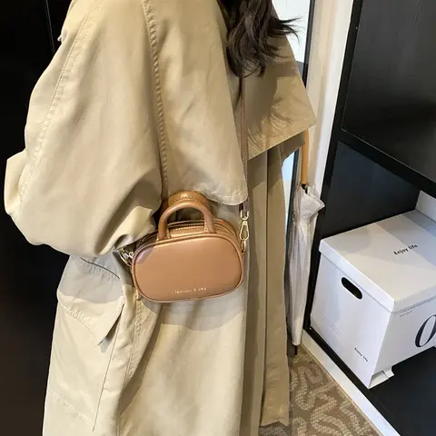 Dames PU mode schoudertas verstelbare riem stijlvolle crossbody tas ritssluiting mini schattige portemonnee crossbody handtas