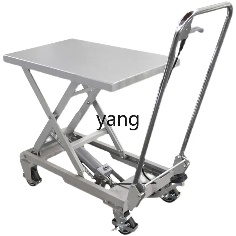 

Yjq platform manual mobile hydraulic lift mold scissor pedal lifting small cart