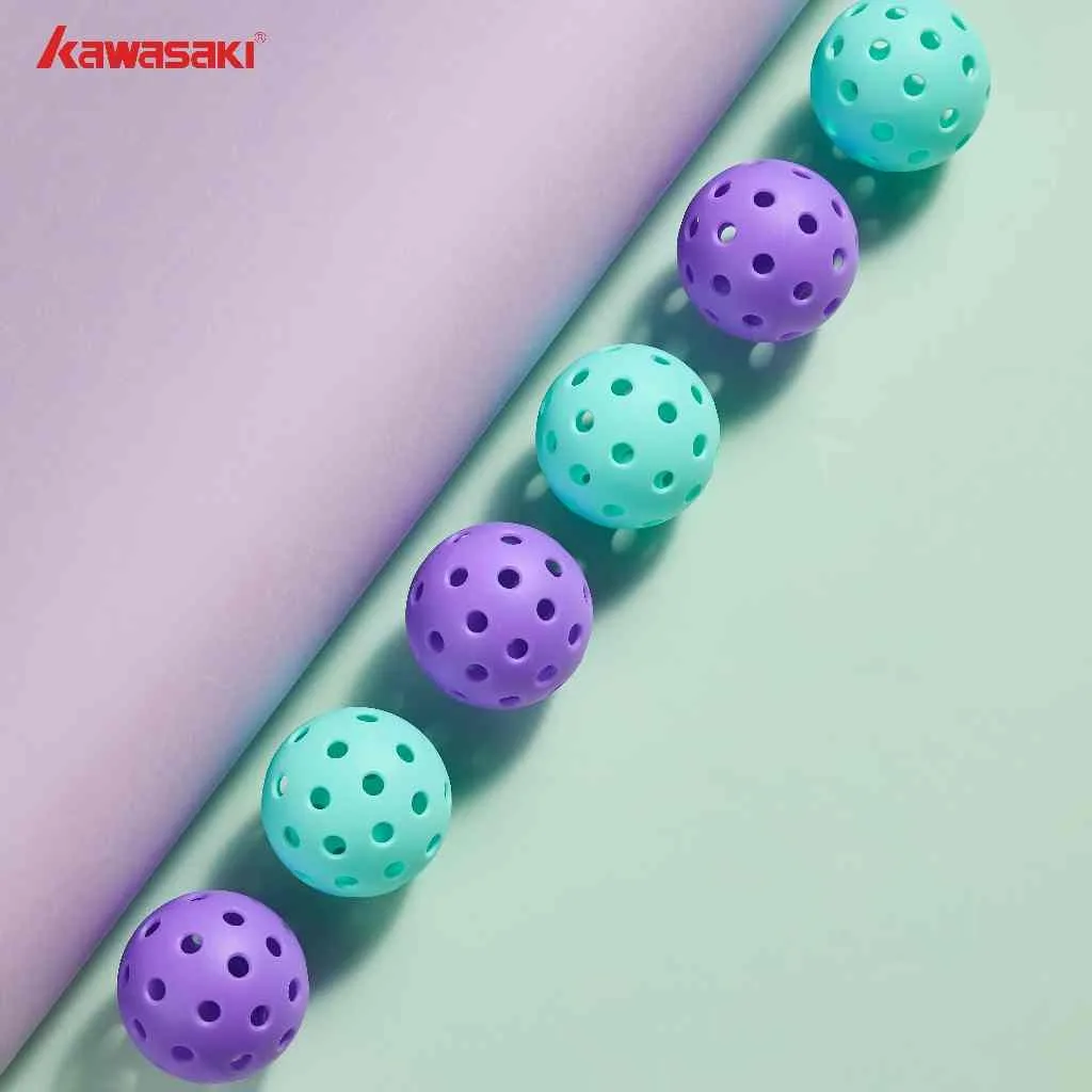 Kawasaki 6PCS/12PCS/18PCS Pickleball Balls Outdoor T-40 No Vibration Stable Bounce Super Durable Outdoor Games Pickle Ball image 4