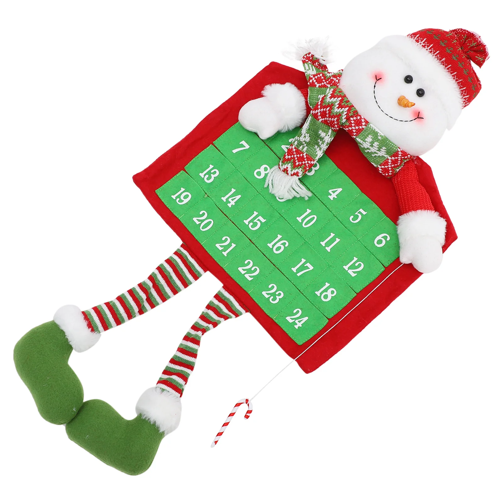 

1pc Snowman Advent Calendar Hanging Christmas Decor Diy Countdown Pendant For Holiday Party Home Xmas Door Wall Calendar