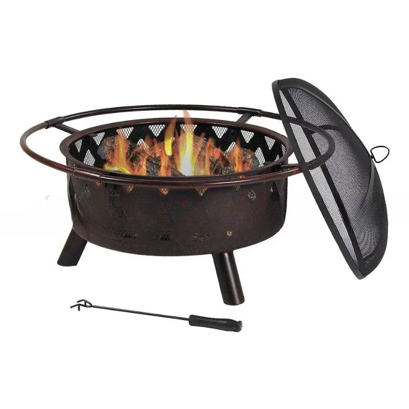 Outdoor heating stove Grill brazier Wrought iron grill