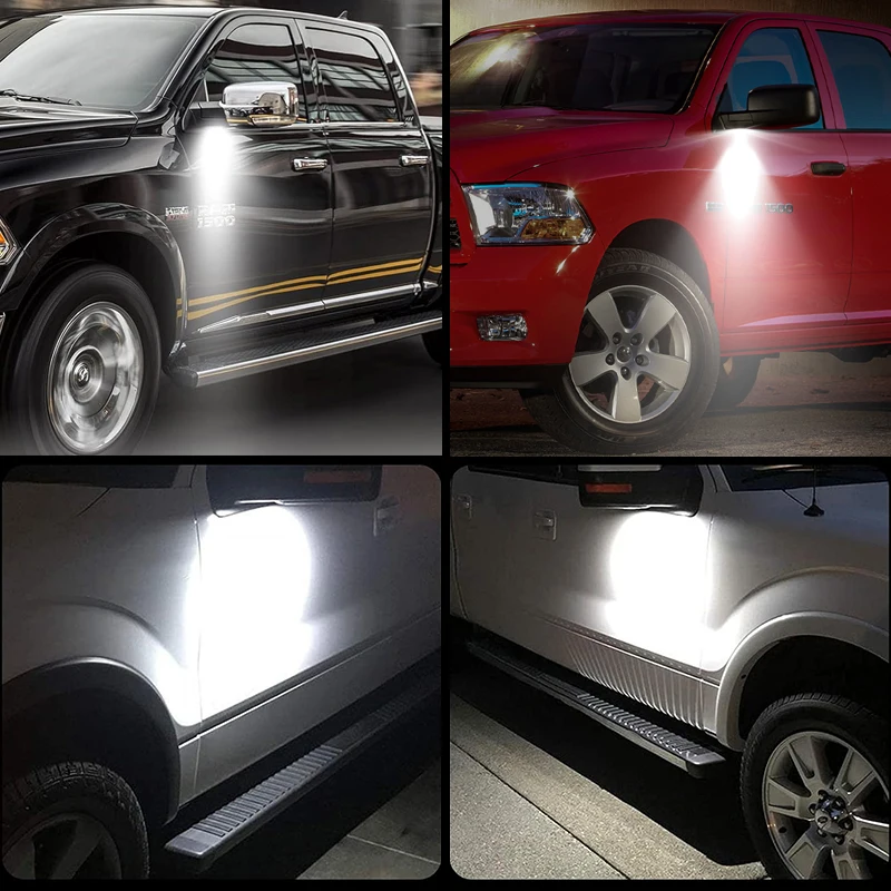 2 قطعة ل دودج رام 1500 2500 3500 2010-2021 LED أضواء تحت المرآة البركة ترحيب مصابيح رام 4500 5500 2011-2018 اكسسوارات السيارات