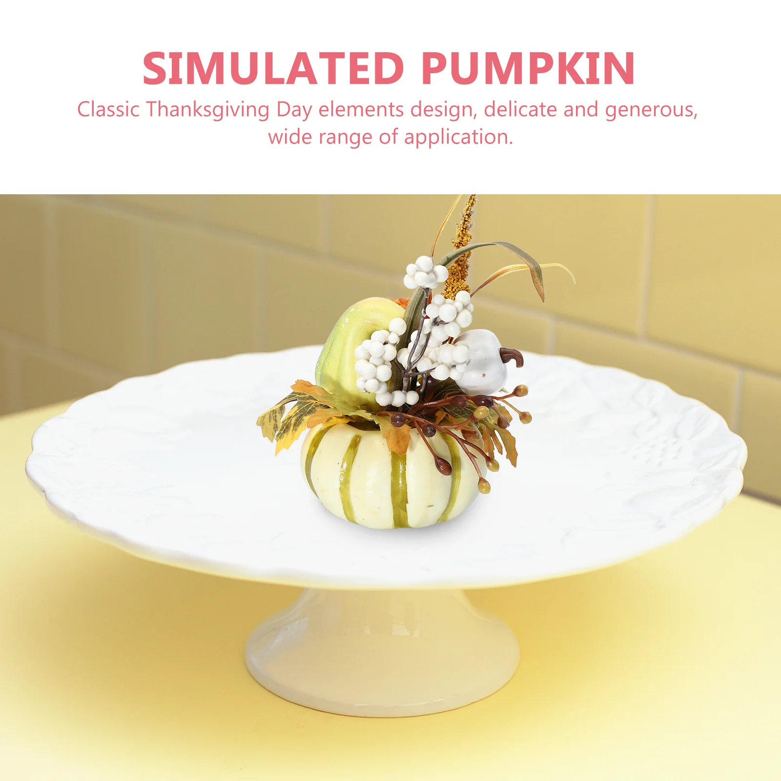 

1pc Pumpkin Ornaments Lifelike Simulated Pumpkin Decor Thanksgiving Day Decoration Photo Prop Harvest Festival Gift Home Decor