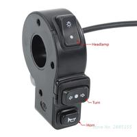 Motorcycle Handlebar Head Light Turn Switch Motorcycle Headlight Horn Turn ON/Off Control Switches 3-in-1 Light Horn Turn Switch