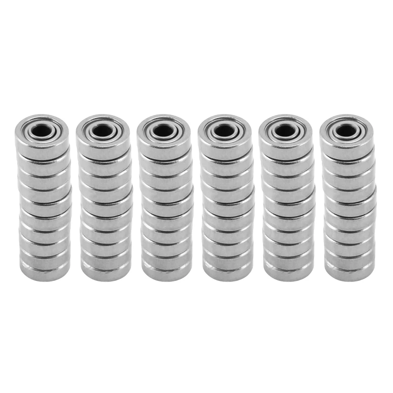 60Pcs Miniature Sealed Metal Shielded Metric Radial Ball Bearing Model: 604 ZZ 4X12X4MM