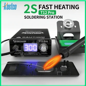 MECHANIC T12 Pro LED Digital Display Lödstation 75W Elektrisk Lödkolv Snabbvärme Intelligent Antistatiskt Svetsverktyg 8 best sales Mechanic t12 - №8