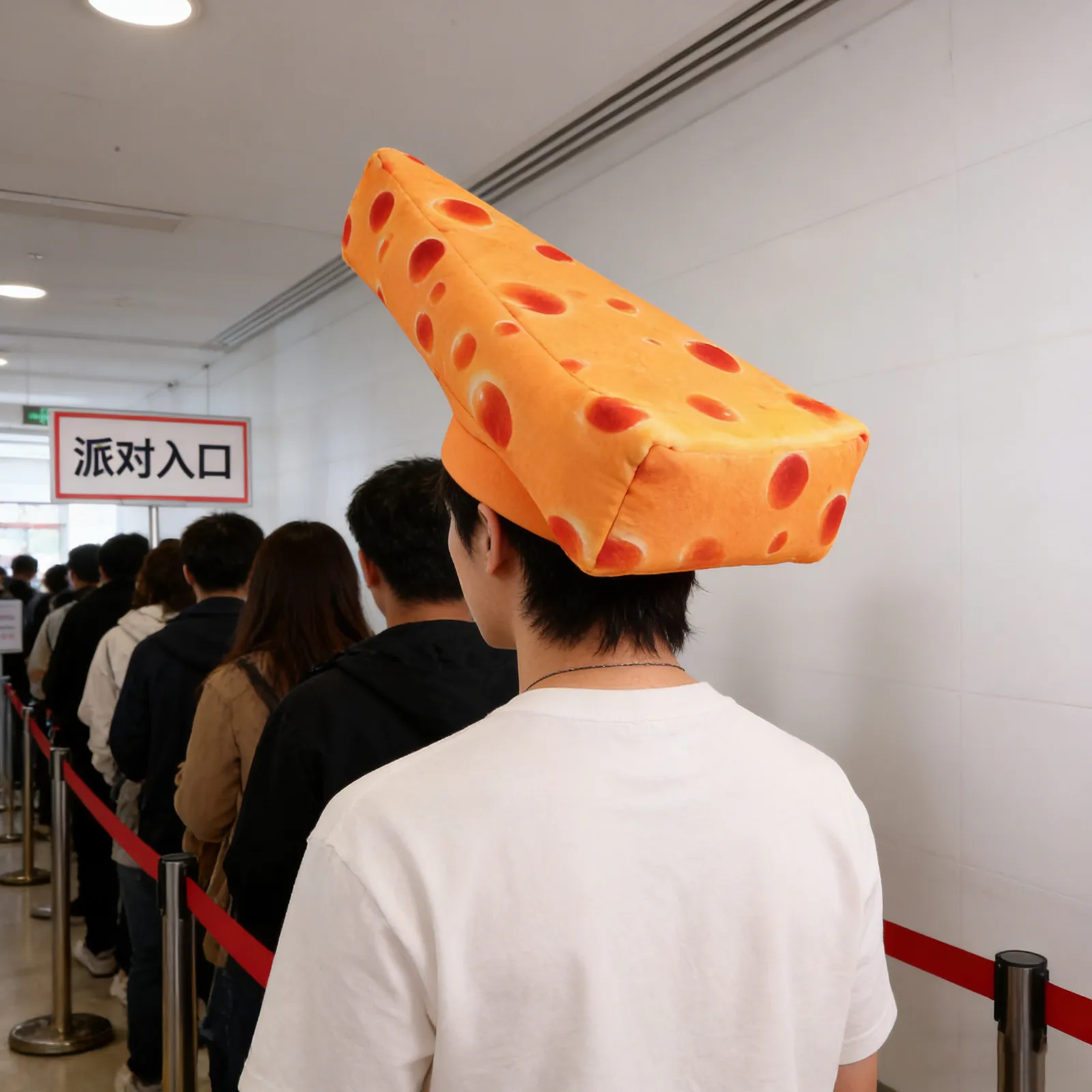 Chapéu Reutilizável em Formato de Queijo, Leve e Macio, com Almofadas de Algodão Composto, Acessório Divertido para Fantasia de Comida, Ideal para Festas de Aniversário e Halloween