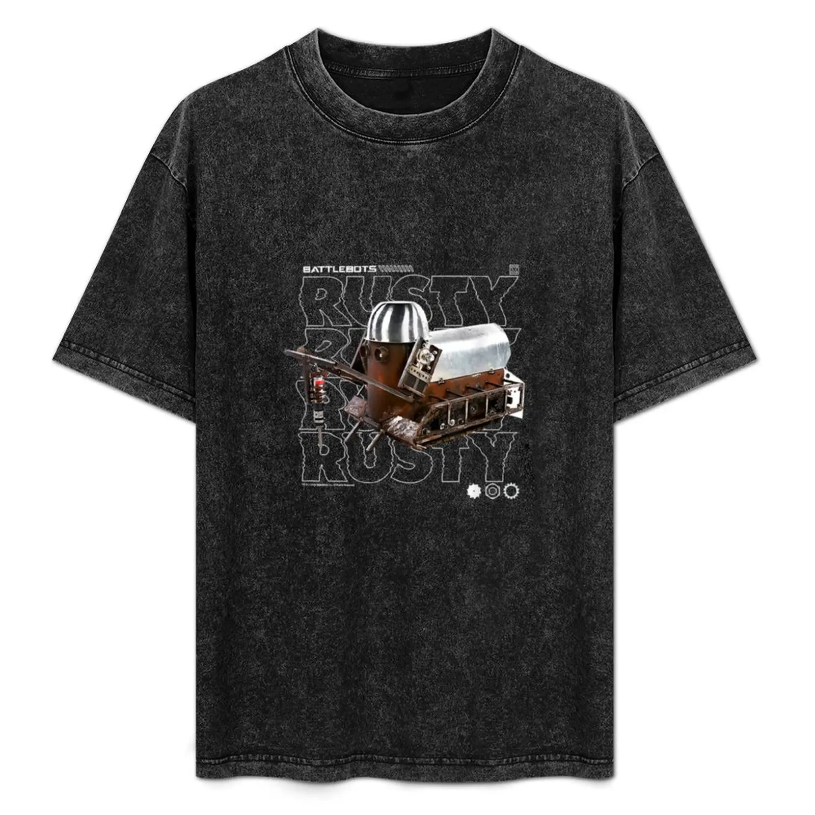 

BattleBots Rusty Robot Text Stack T-Shirt anime stuff vintage clothes workout shirts for men