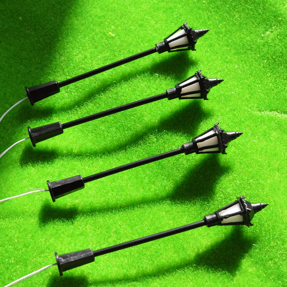 

10pcs 1:100 Miniature Street Lamp 3V DIY Model Making ABS Plastic Garden Light Toys Architecture Building Materials for Diorama