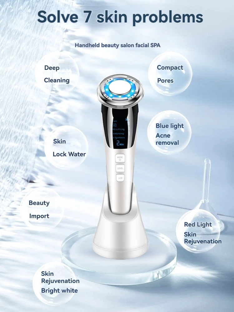 Cold And Hot Facial Massager Lifting And Firming Micro Current Facial Introduction Device Deep Cleaning Facial Care Beauty devic