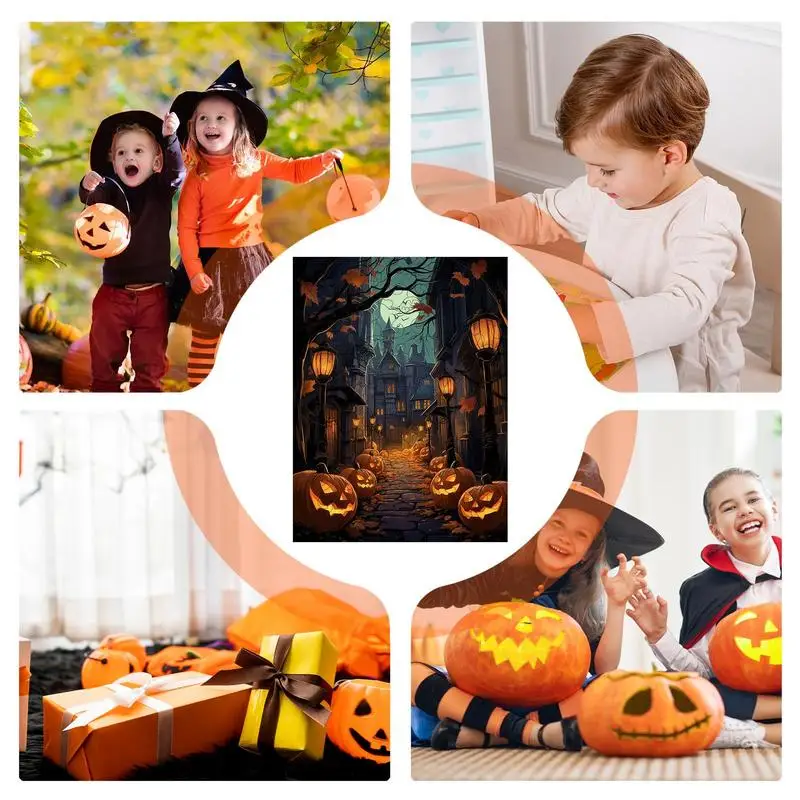 Puzzle effrayant d'Halloween en bois 3D, puzzle de sorcière, Aliments stimulante, nuits de jeu, vacances