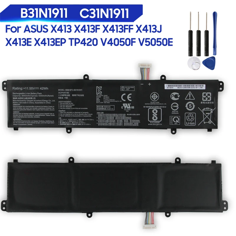42Wh Battery C31N1911 For ASUS VivoBook Flip 14 TM420IA M413 M413DA TM420IA F413 K413 X413 Notebook X X413FF X421DA B31N1911