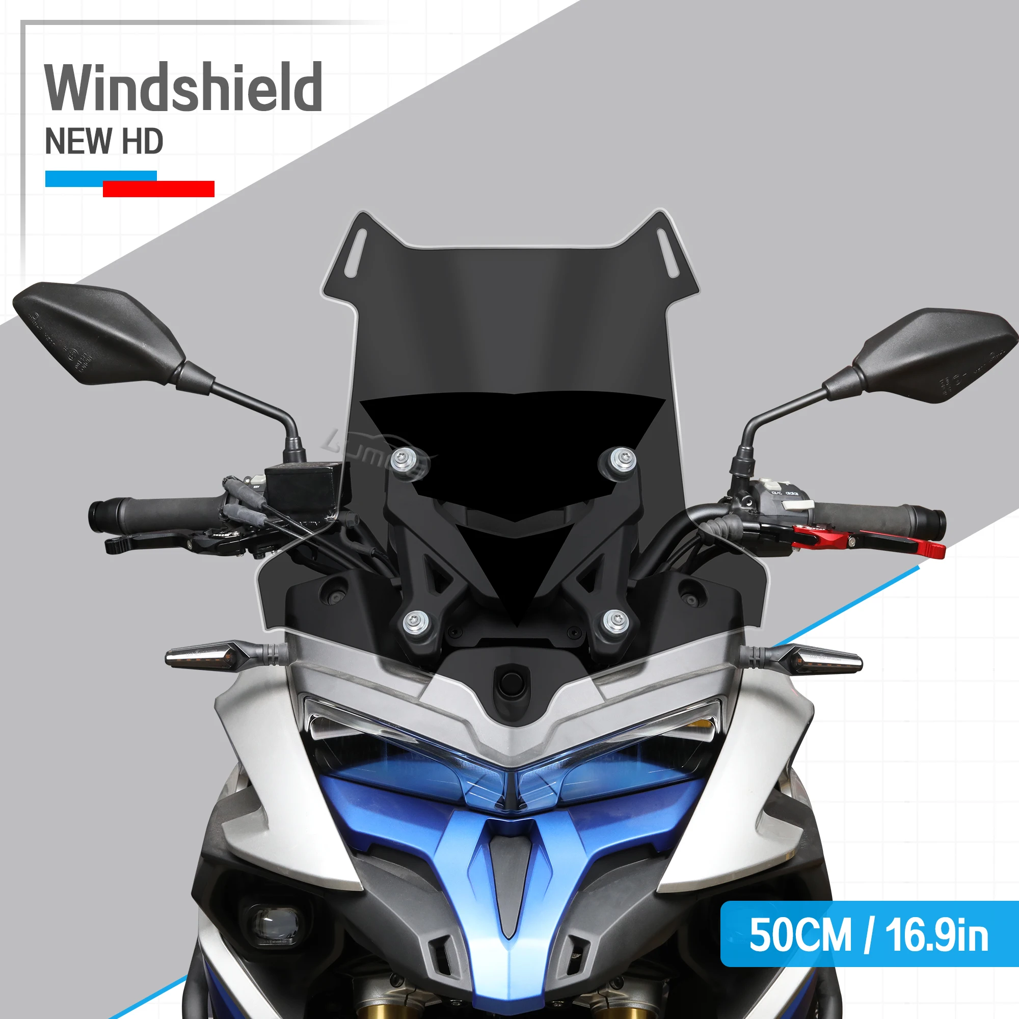 

Motorcycle DS 525X Accessories Windshield Windscreen Wind Shield Deflector FOR Loncin VOGE 525DSX 2023 2024