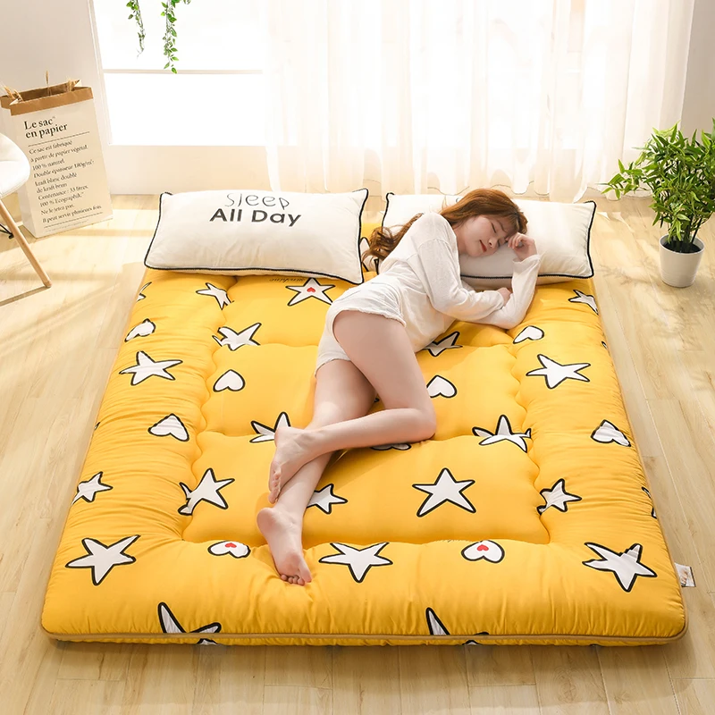 Japanese Thickened Tatami Mattress Floor Mat Soft Cushion Foldable Lazy Bed Mat Home Sleeping Pad Bedroom Floor Mat