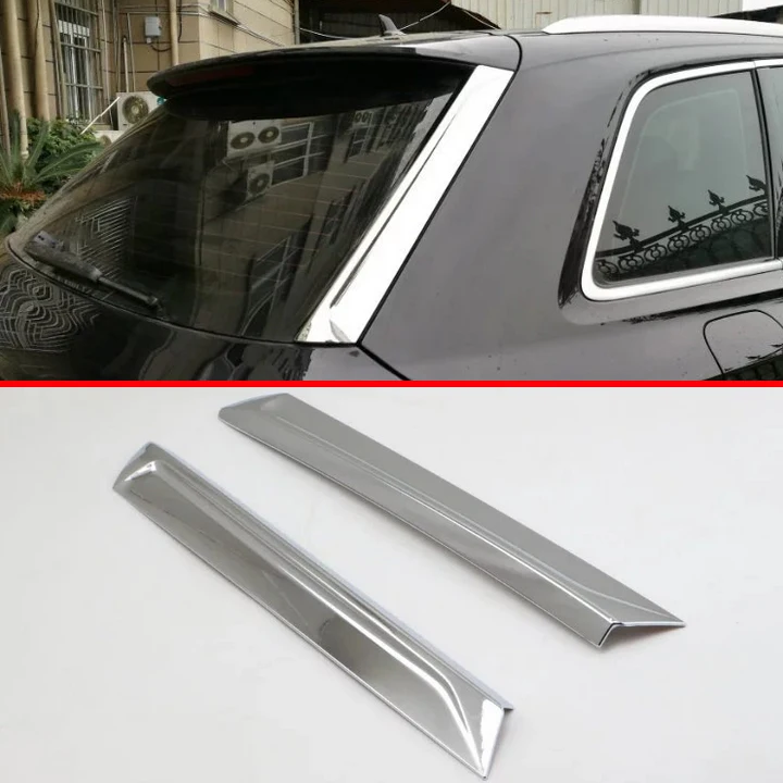 

ABS Chrome Rear Window Around Cover Trim For AUDI Q7 2016 2017 Car Accessories Stickers