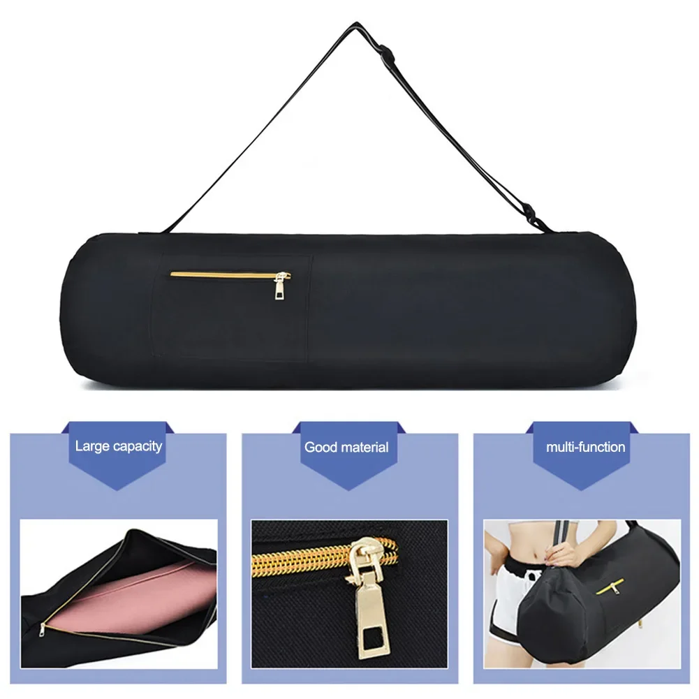 Portable 80cm Oxford Cloth Yoga Mat  Bag Wear-resistant Yoga Mat Bag Adjustable Carrier Pocket Foldable Washable Fitness Pouch