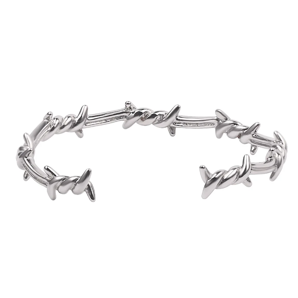 Creative Personality Thorny Design Open Mouth Bracelet Punk Hip-Hop Suitable Party Gift for Friends