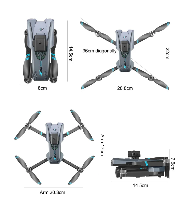 لشاومي A18 ماكس الطائرة بدون طيار 5G المهنية 8K كاميرا مزدوجة التحكم عن بعد مع شاشة WIFI FPV تجنب العوائق كوادكوبتر درون
