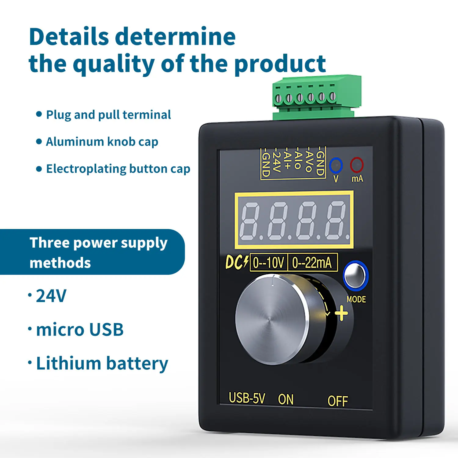 Digital 4-20mA 0-10V Voltage Signal Generator 0-20mA Current Transmitter Professional Electronic Measuring Instruments