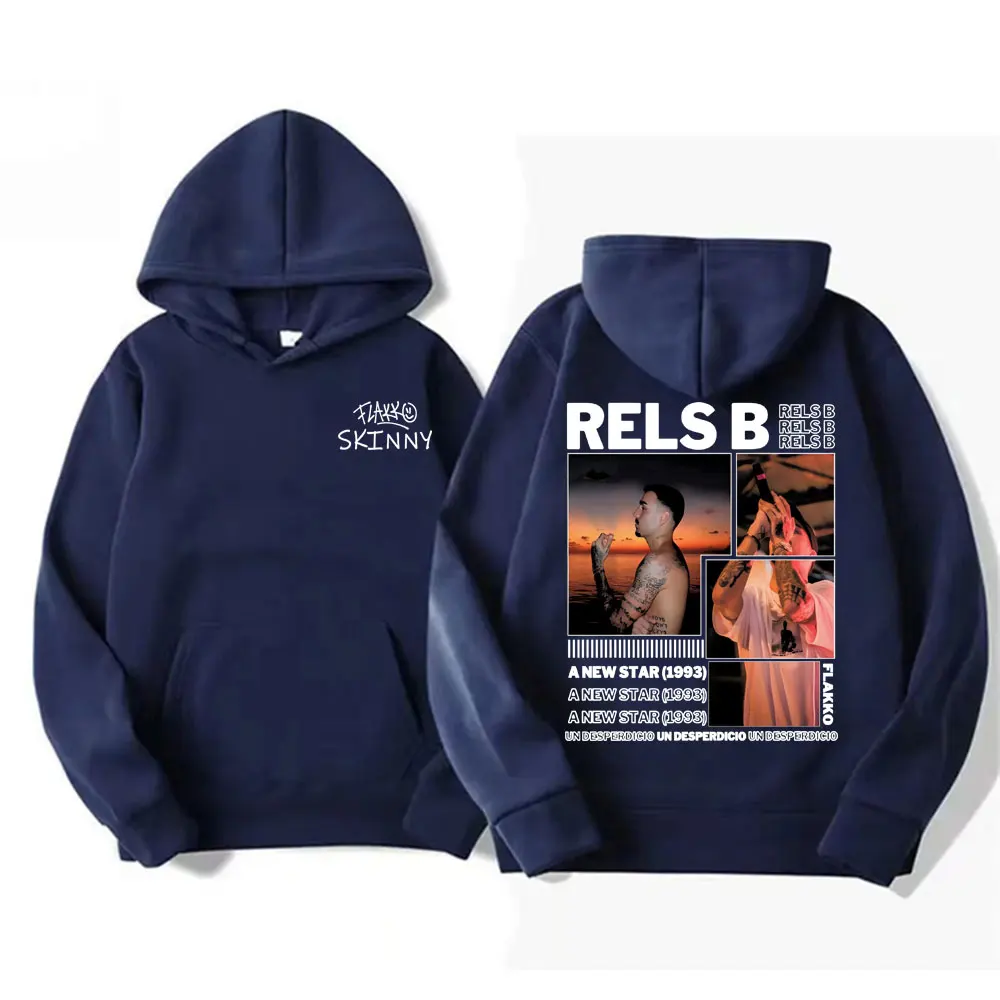 Rels B Skinny Flakk Album 2025 Tour Hoodies Men's Women Gothic Hip Hop Punk Streetwear Sweatshirt Casual Fleece Oversized Hoodie