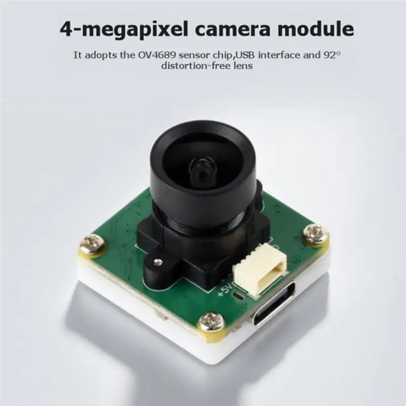 [NEW!A25P】 OV4689 4MP USB Camera (A) 92° FOV Fixed Distortion-Free Plug And Play Supports Type-C Port And SH1.0 4PIN Header