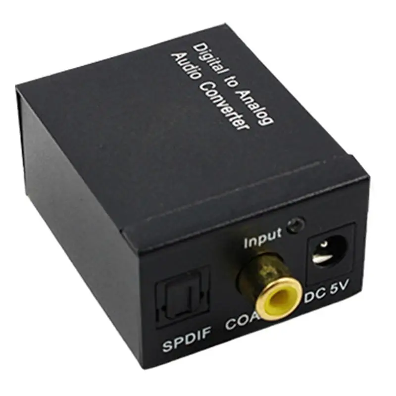 Optical Converter Optical Fiber Coaxial Signal To R/L Audio Converter Amplifier 3.5mm Jack Optical Coaxial Digital Audio For