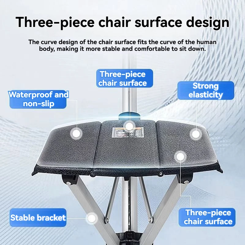 Electric Walking Stick Chair, One-Button Open Foldable Stool with Triangular Seat，100KG Capacity Aluminum Alloy Mobility Aid