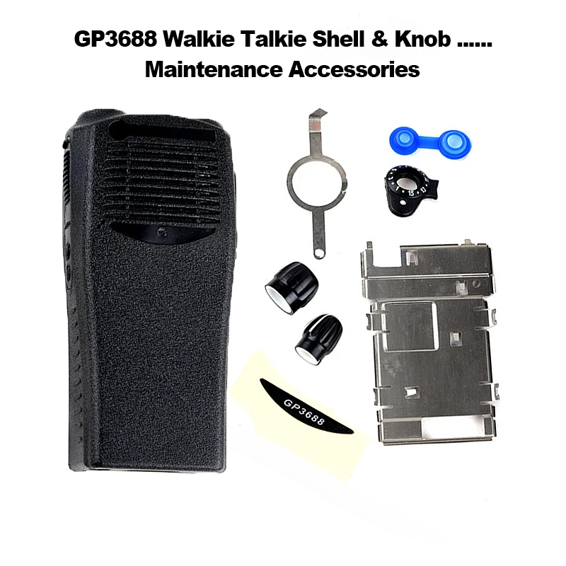 

Walkie Talkie Maintenance Accessories Surface Shell Cases Knob For Motorola GP3688 Analog Two Way Radios Replacement Parts