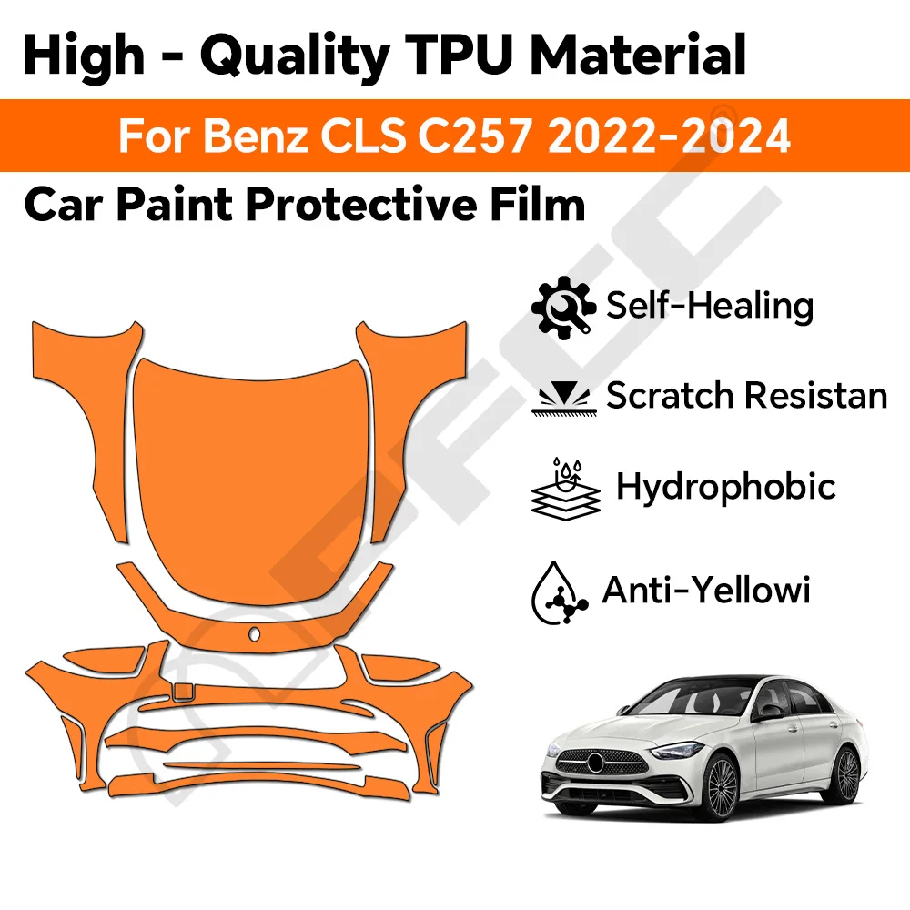 

PPF For Mercedes Benz CLS C257 2022-2024 TPU Paint Protection Film Pre-cut Car Body Clear Bra Anti-Scratch Resistant Invisible