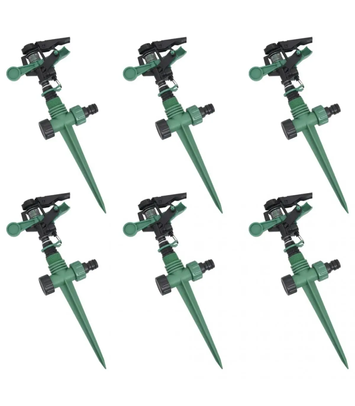 6 Pcs Irrigation Garden Irrigation Impulse Sprinklers & Sprinklers