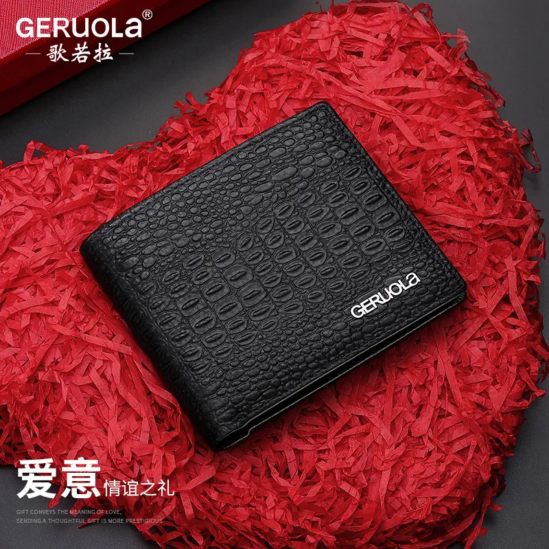 

Men's Wallet Genuine Leather2024New Short Cowhide Thin Wallet Card Holder Boyfriend Dad Birthday