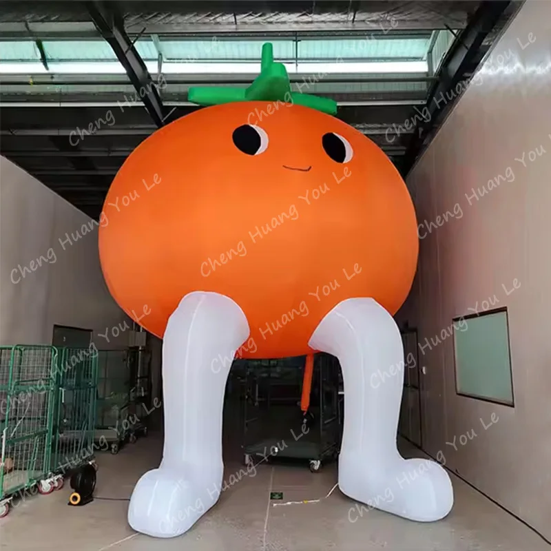 Outdoor advertising decoration inflatable fruit doll cartoon orange pear lemon persimmon with air blower